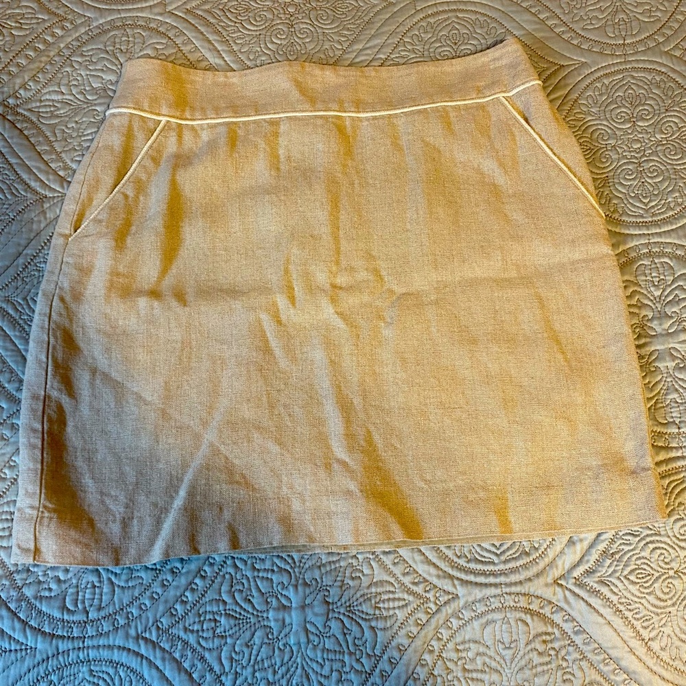 Linen mini skirt